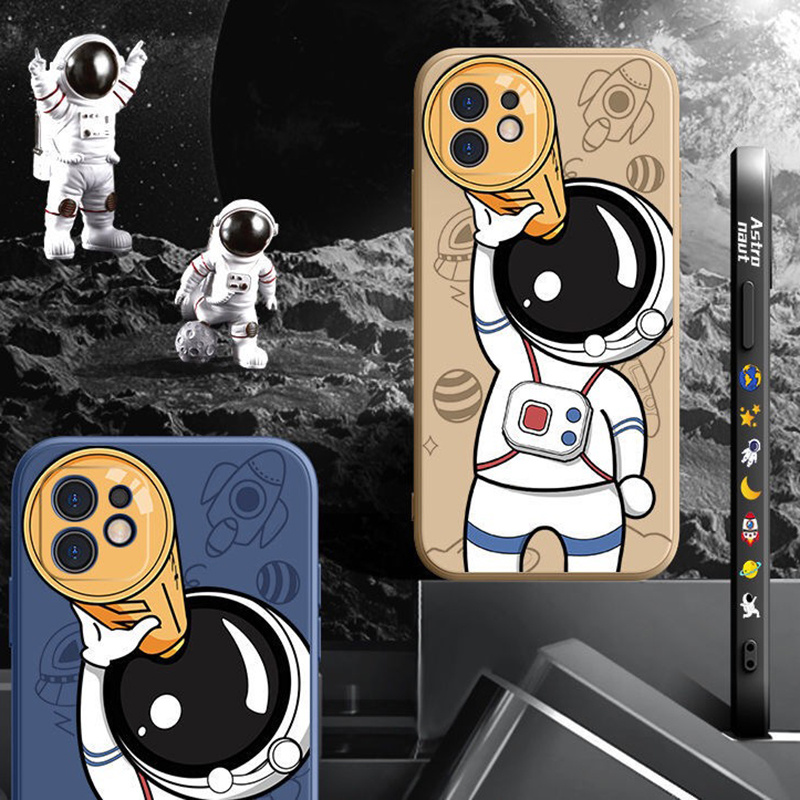 Astronaut Creative Planet Silicone Phone Case
