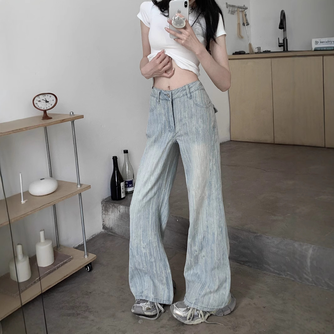 Light-colored Slimming Waist Jeans For Women