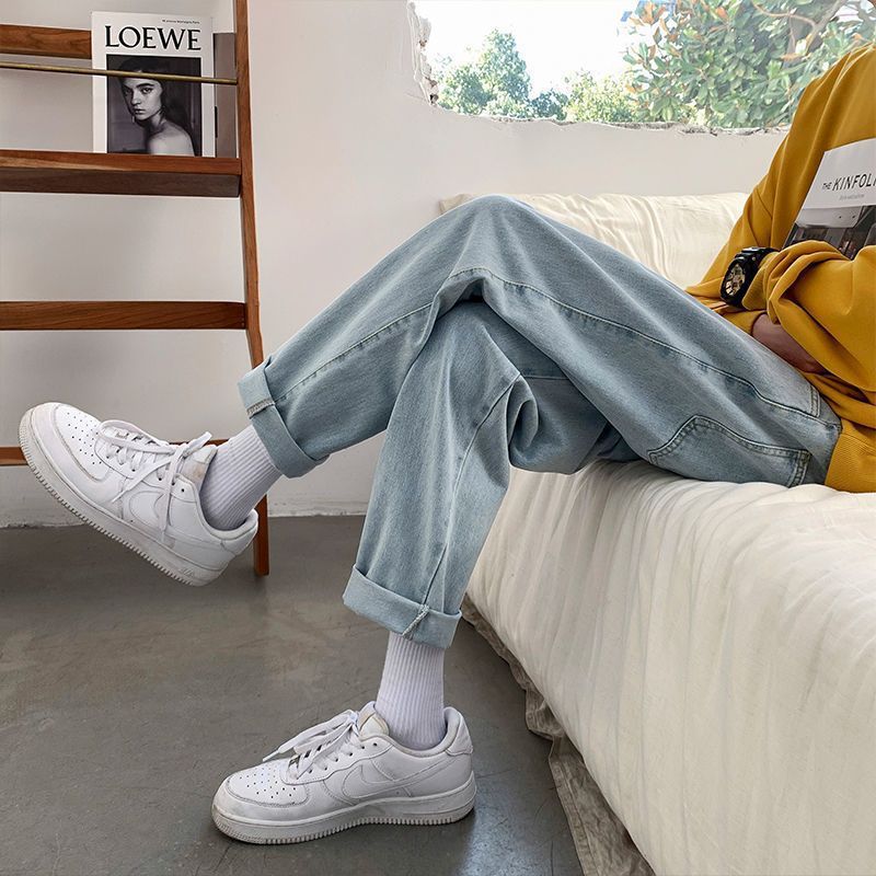 Summer Cropped Men's Style Retro Jeans - Image 2