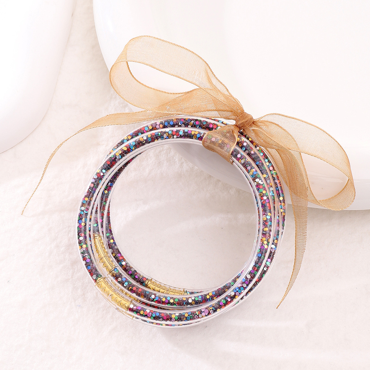 Plastic Tube Sequins Five Bracelets - Image 6