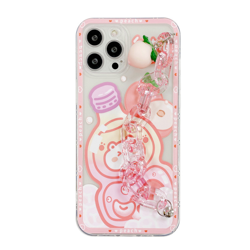 Drink Peach Chain Apple Phone Case - Image 3