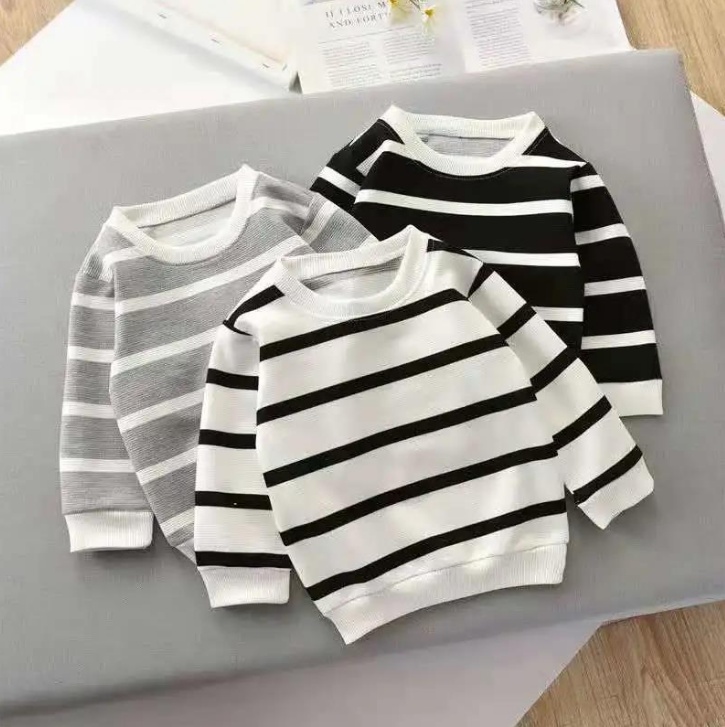 Fashion Striped Pullover Long-sleeved T-shirt