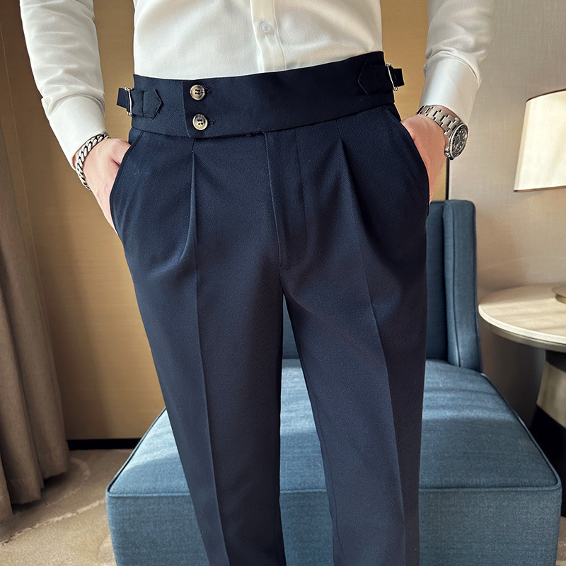 Slim Double-Breasted Closure Collar Vest Pants Suit - Image 7