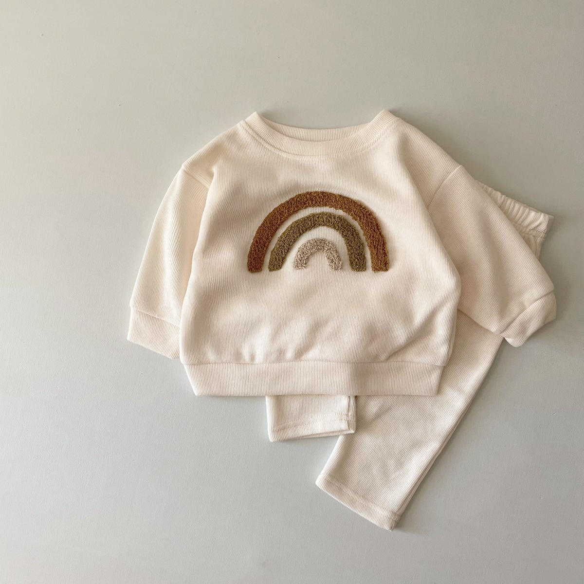 Newborn Alphabet Embroidery Long Sleeve Suit - Image 9