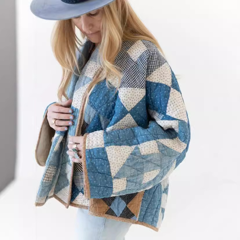 Women's Geometric Pattern Print Jacket - Image 5