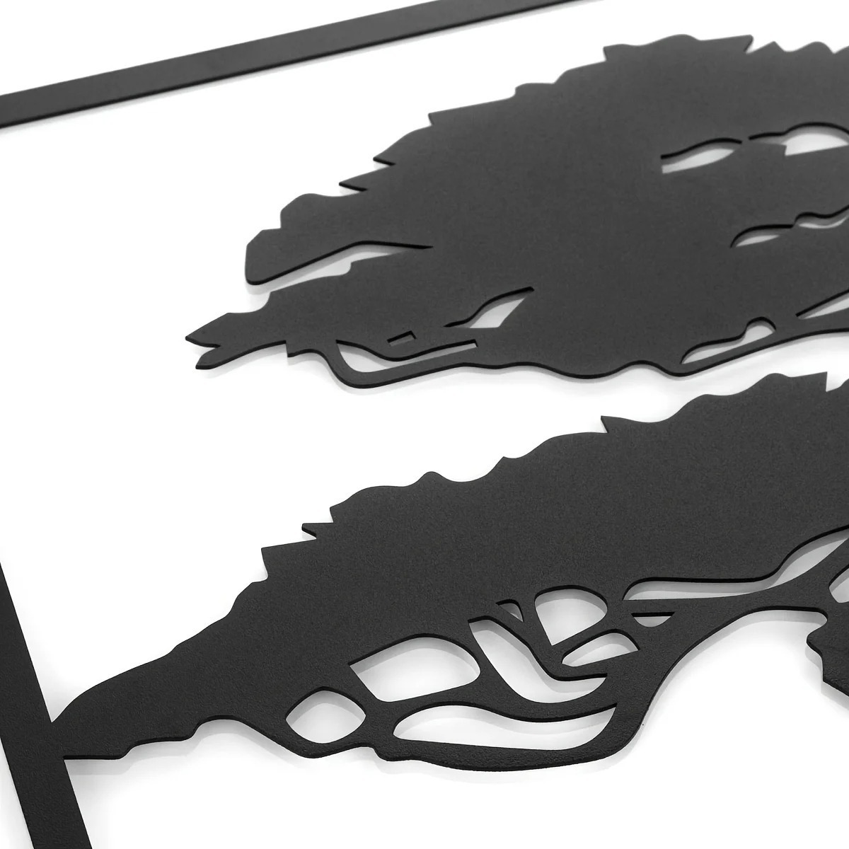 Black Metal Wall Art Decorative Three-piece Set - Image 4