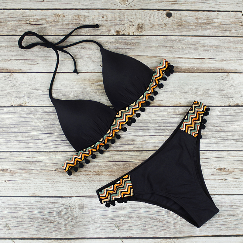 Leopard Print Ball Split Bikini Swimsuit - Image 2