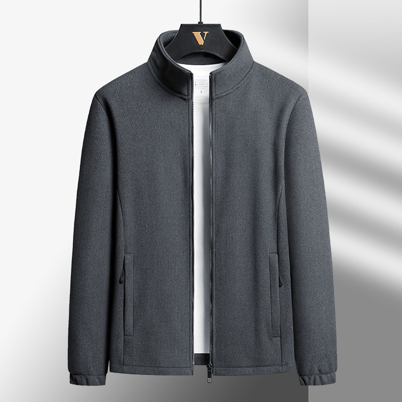Men's Berber Fleece Stand-up Collar Thick Coat