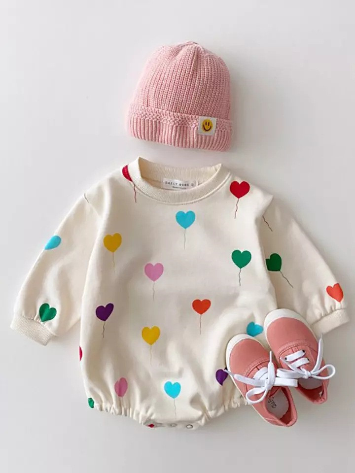 Baby Wrapping Love Print Romper - Image 2