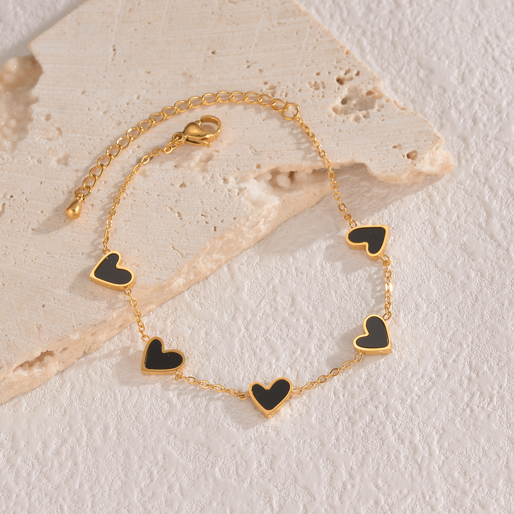 Stainless Steel Dripping Heart Bracelet - Image 6