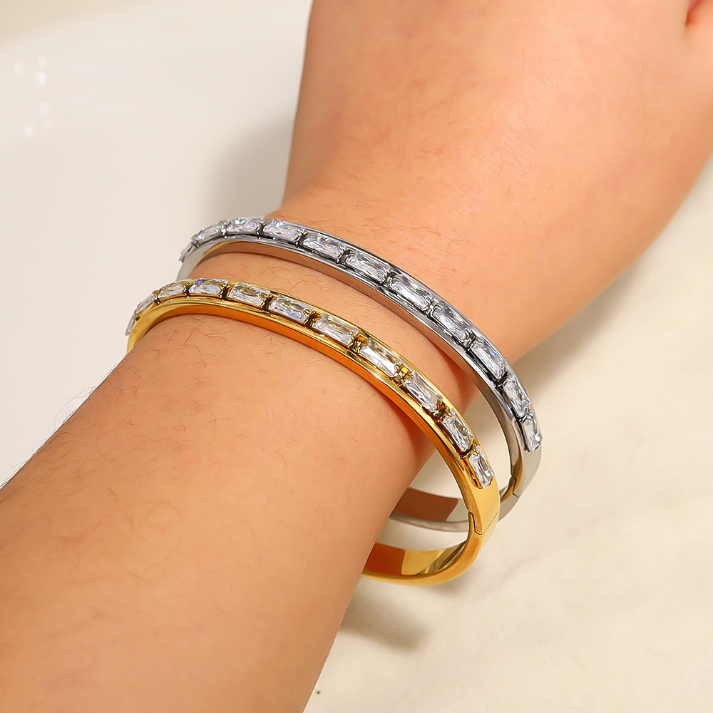 Simple Rectangular Diamond Bracelet