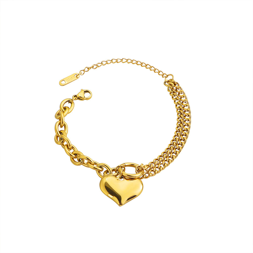 Gold Retro Heart Bracelet - Image 4