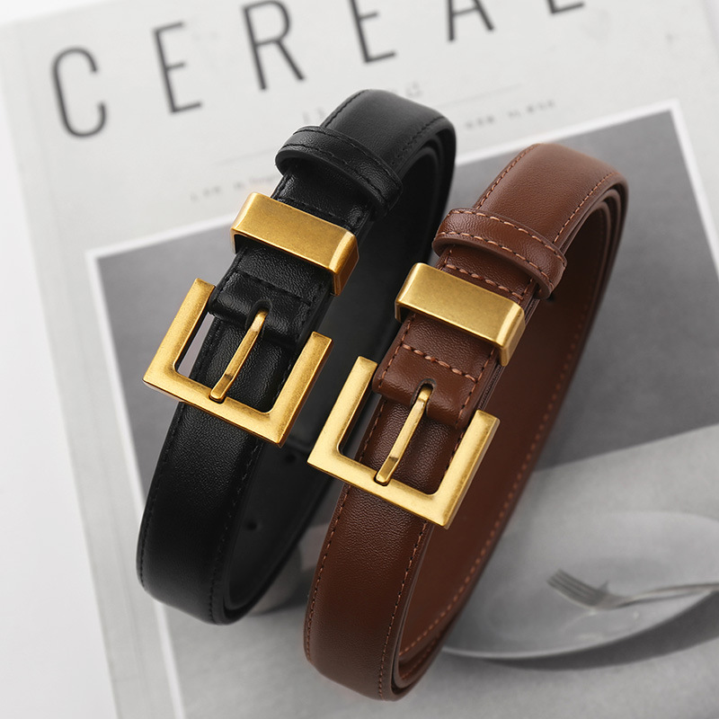 High-grade Soft Leather Pin Buckle Belt
