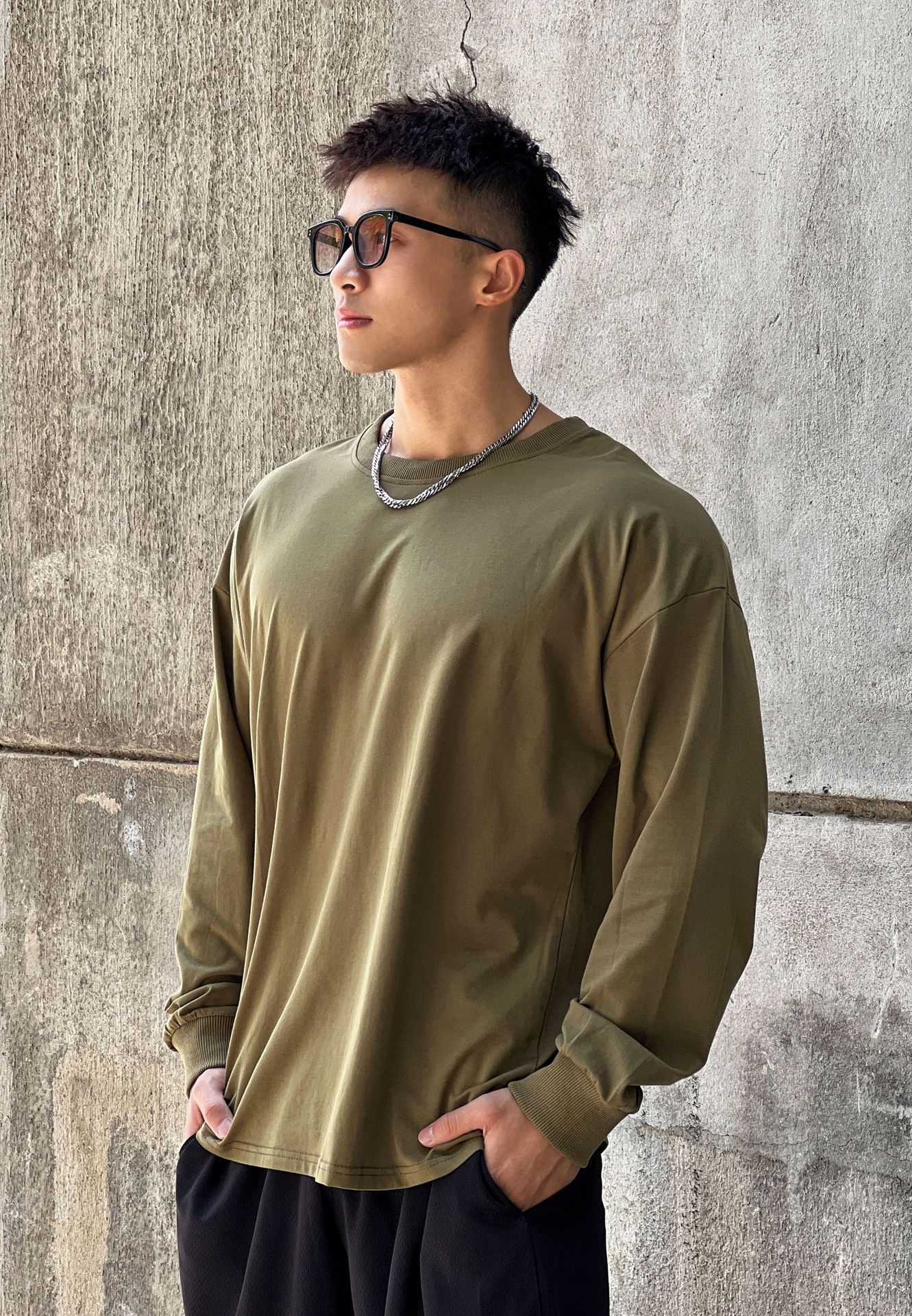 Loose Long Sleeve Thin Pullover Hoodie - Image 2