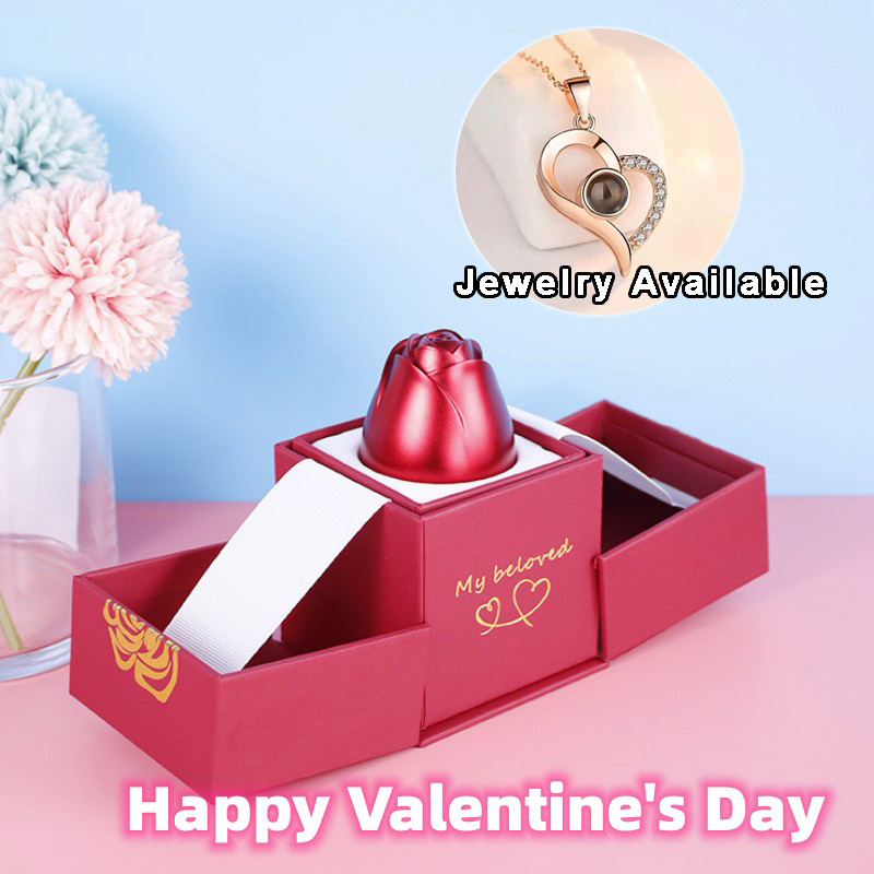 Metal Rose Projection Necklace Gift Box - Image 2