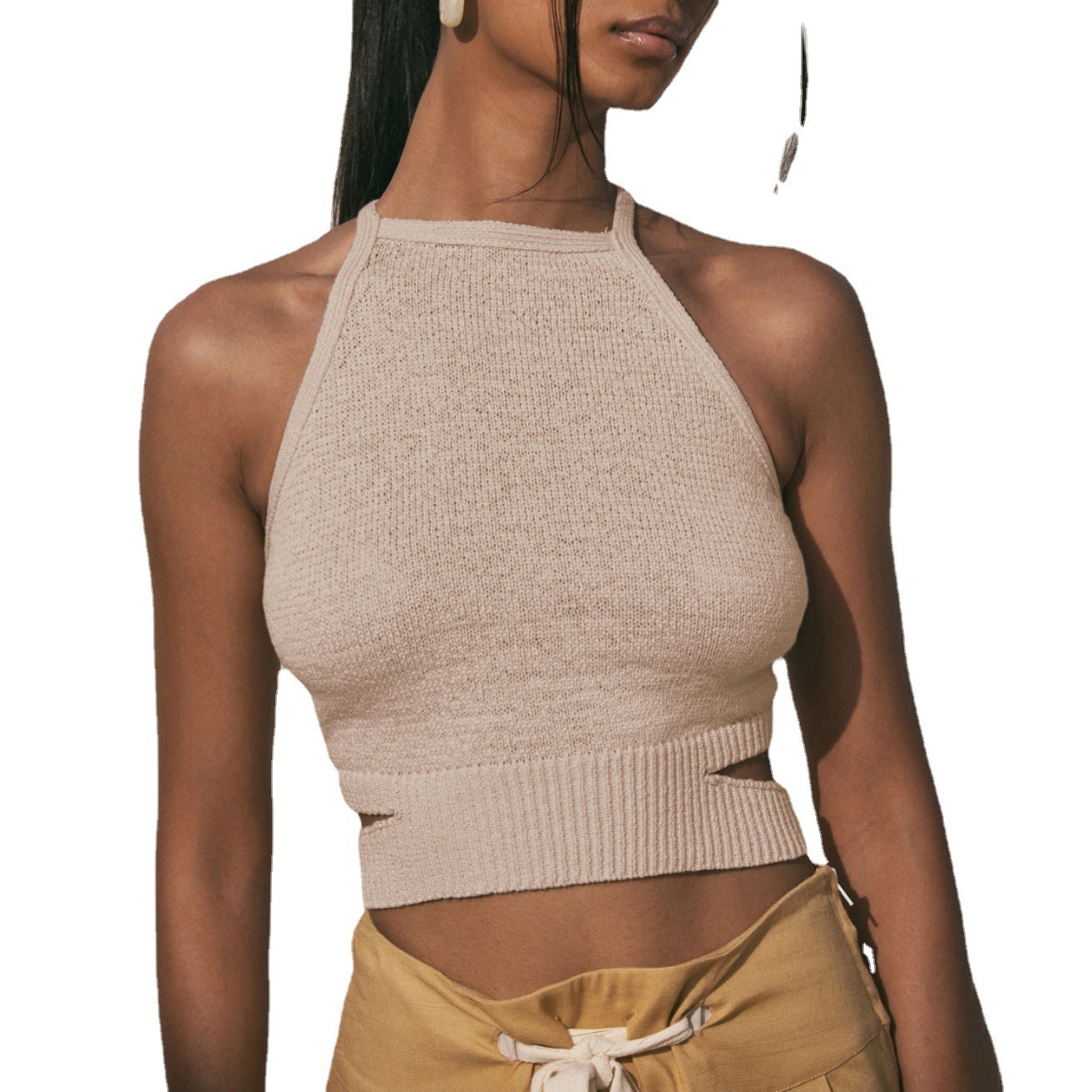 Women's Knitted Backless Camisole Top - Image 4