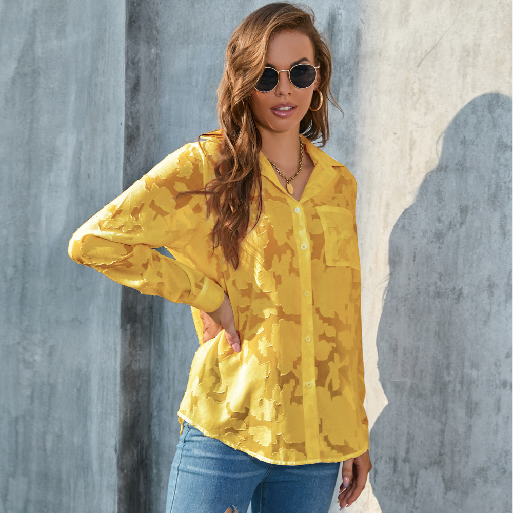 Loose Chiffon Shirt Top - Image 2
