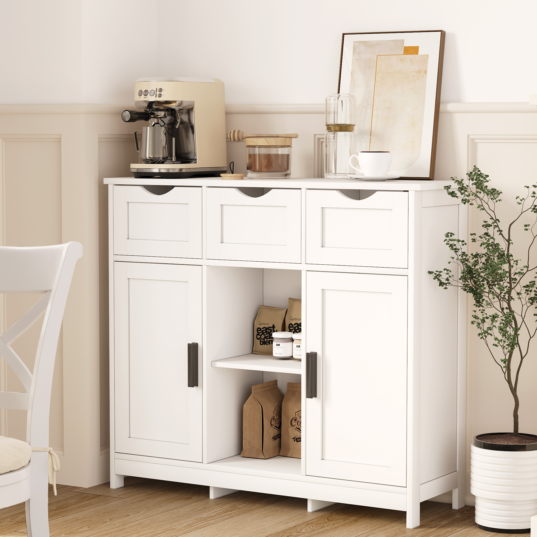 Ultra Light Luxury Cabinets with Drawers and Shelves - Image 6