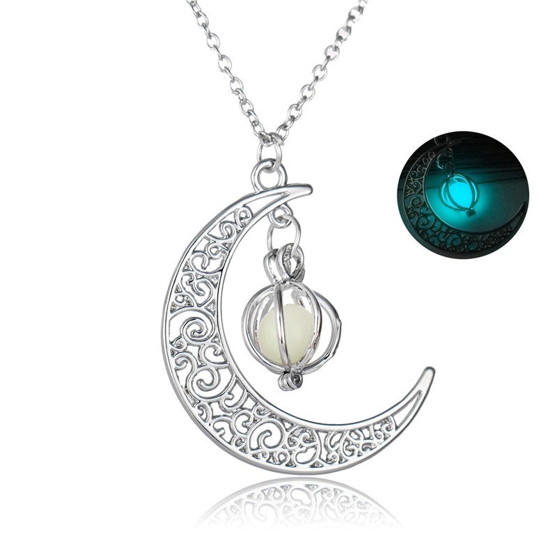 Moon Natural Glowing Stone Healing Necklace - Image 5
