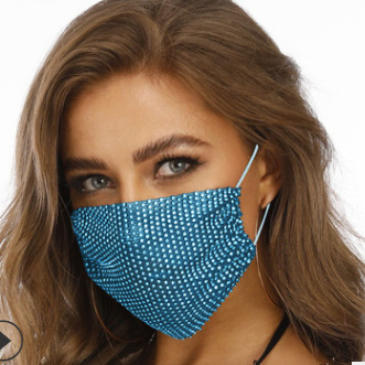 Fishnet-Shaped Star Rhinestone Mask - Image 2