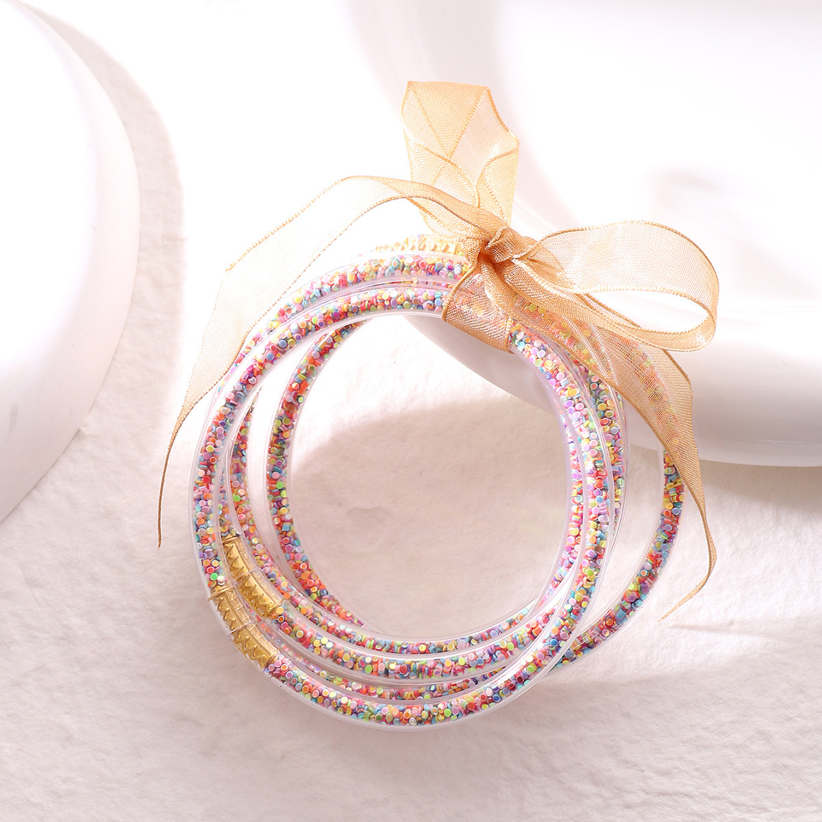 Plastic Tube Sequins Five Bracelets - Image 8