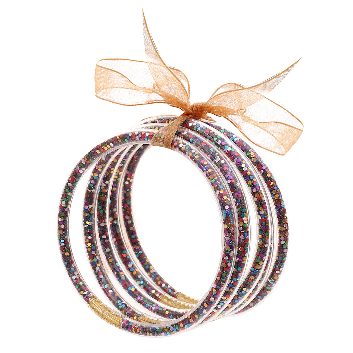 Plastic Tube Sequins Five Bracelets - Image 4