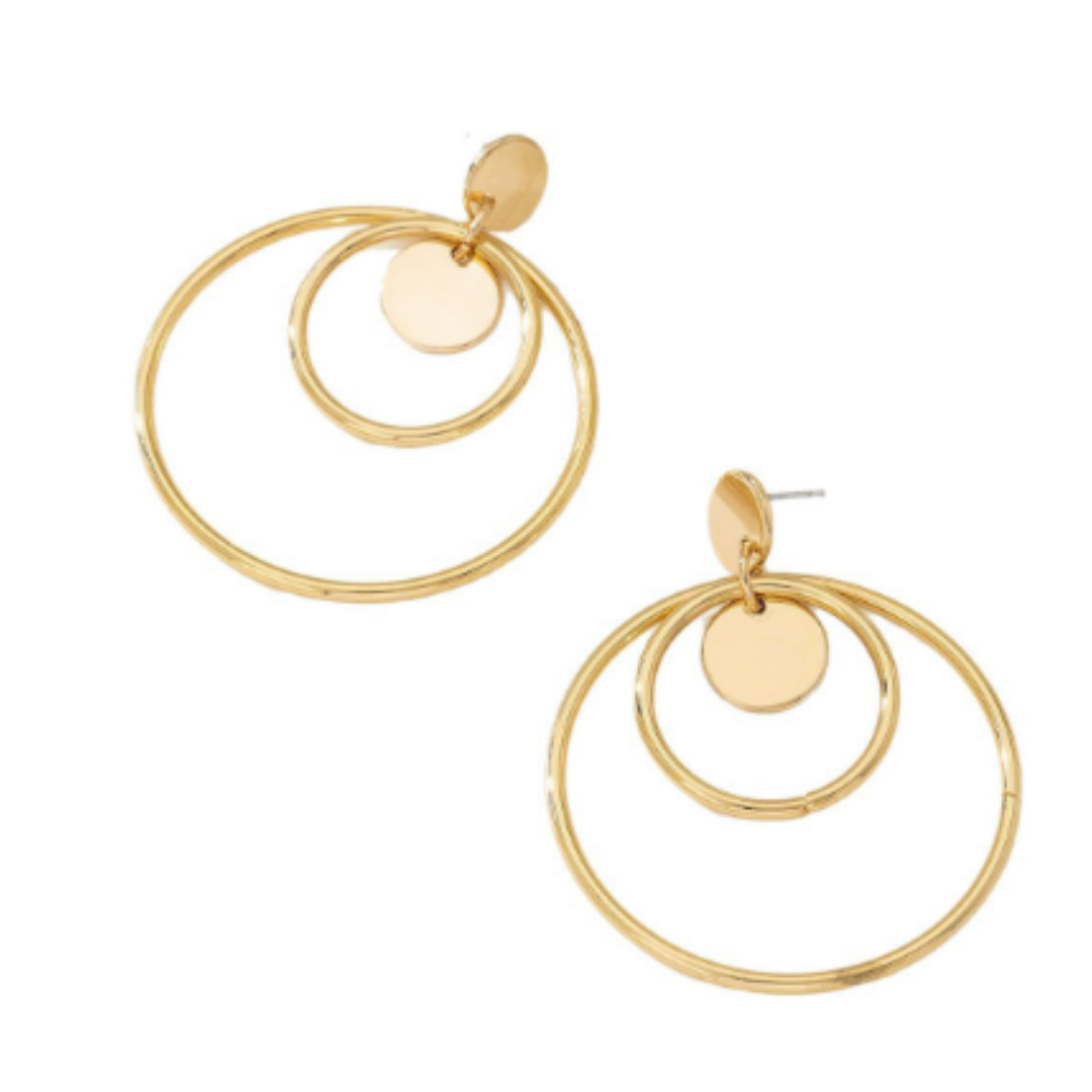 Multi Layer Circular Earrings - Image 2