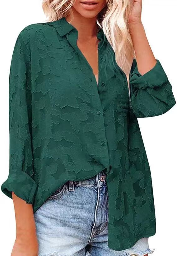 Loose Chiffon Shirt Top - Image 10