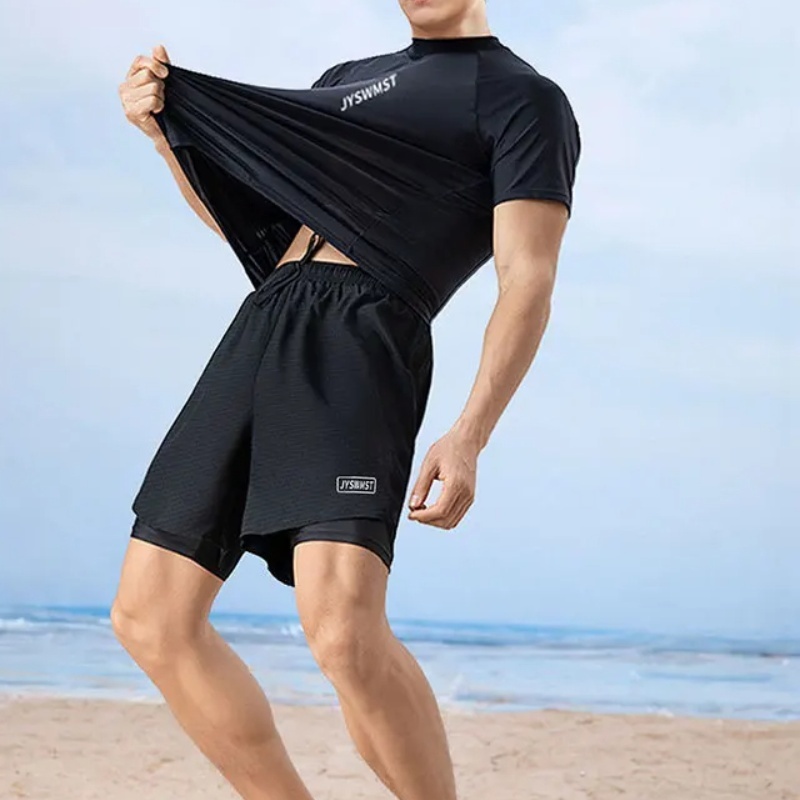 Plus Size Men's Swimming Trunks - Image 10