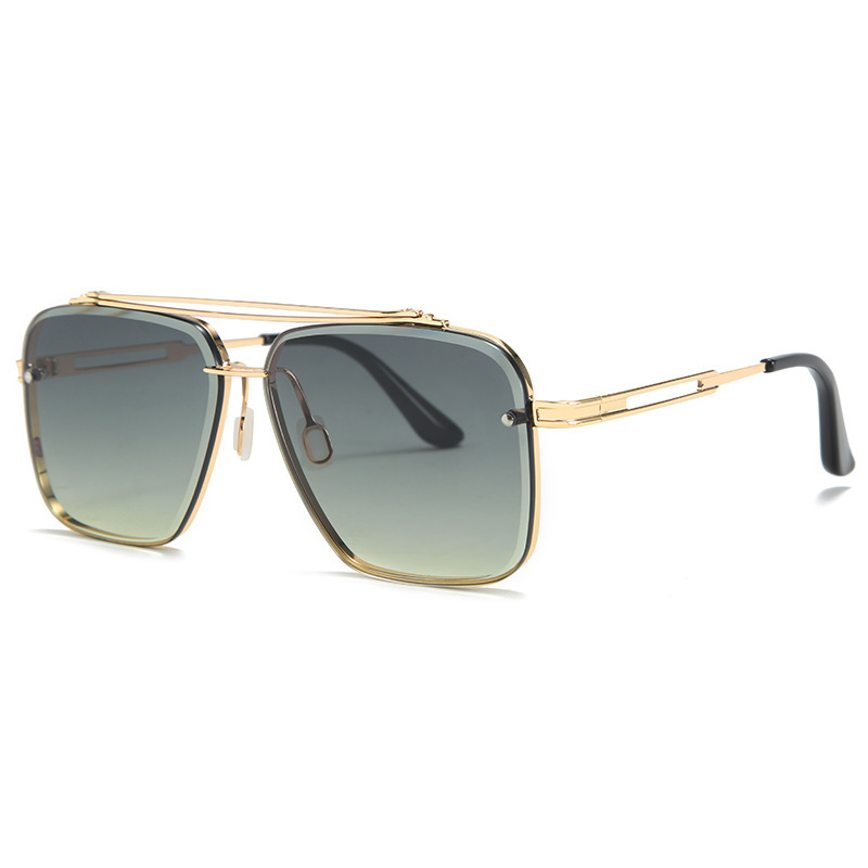Mens Fashion Double Beam Cut Edge Sunglasses - Image 2