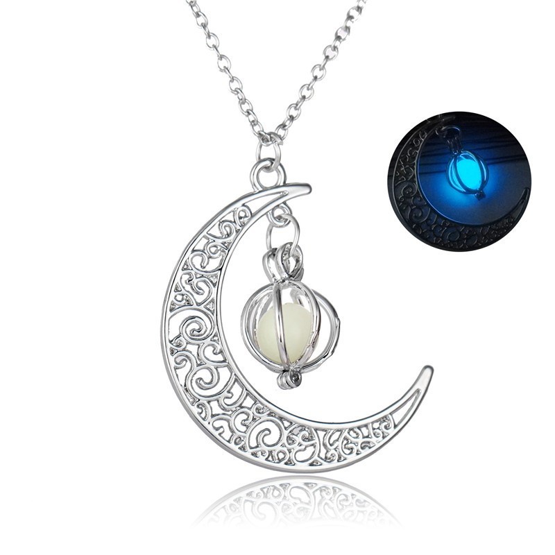 Moon Natural Glowing Stone Healing Necklace - Image 7