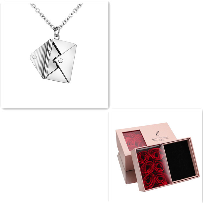 Lover Letter Pendant Envelop Necklace - Image 3