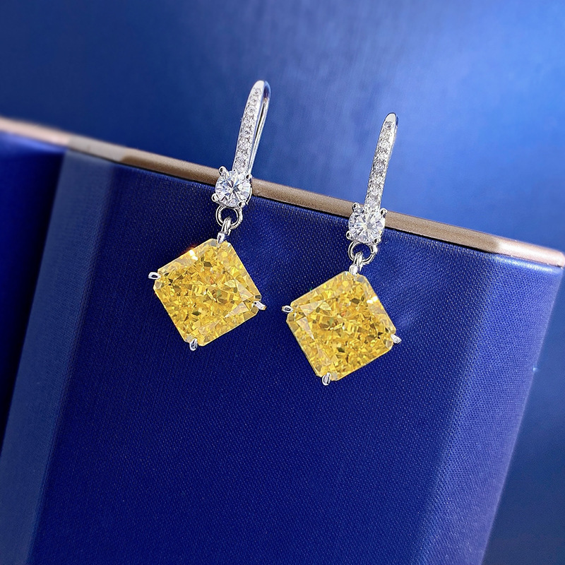 High Carbon White Diamond Earrings - Image 2