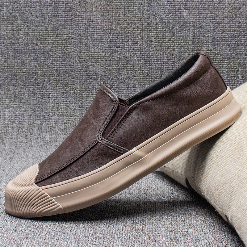 Mens Casual Leather Rubber Shoes - Image 4