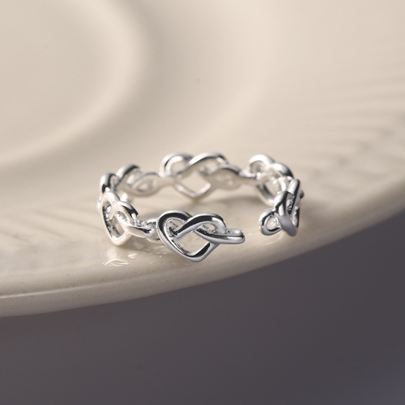Sterling Silver Fashion Love Ring - Image 5