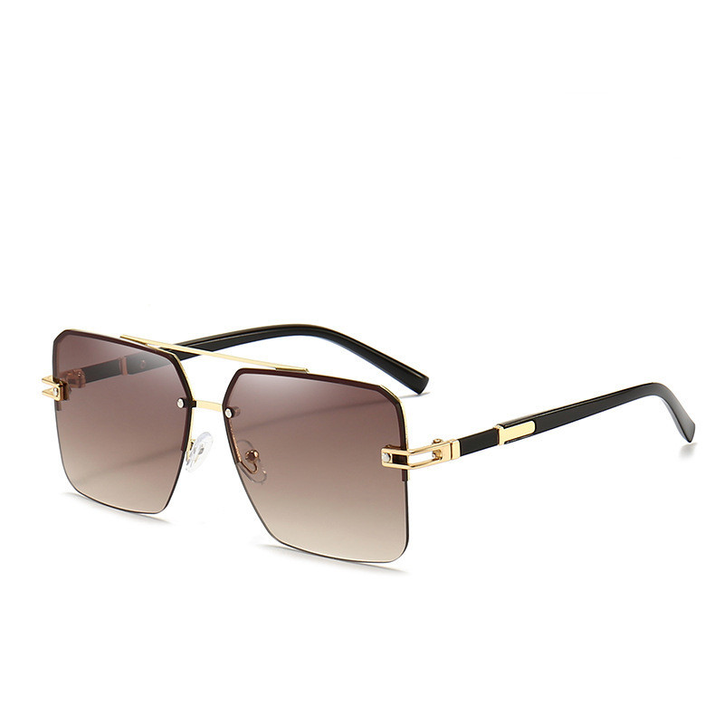 Fashionable Large-Frame Double-Beam Sunglasses - Image 8