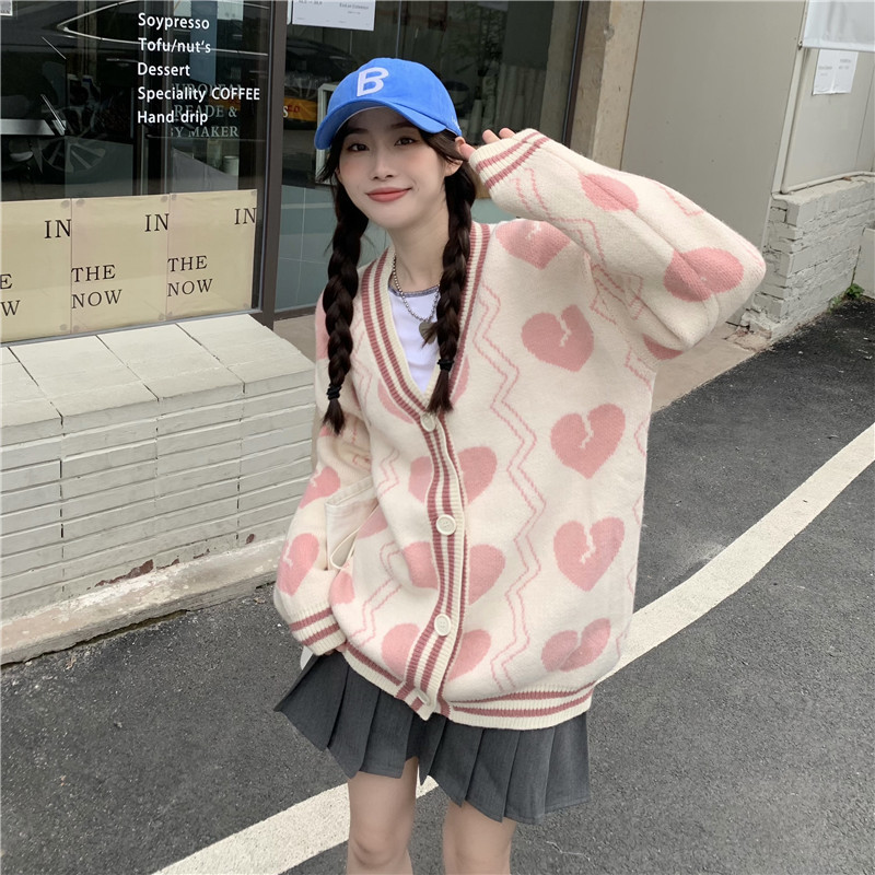 Knitted Soft Waxy Cardigan Sweater - Image 2