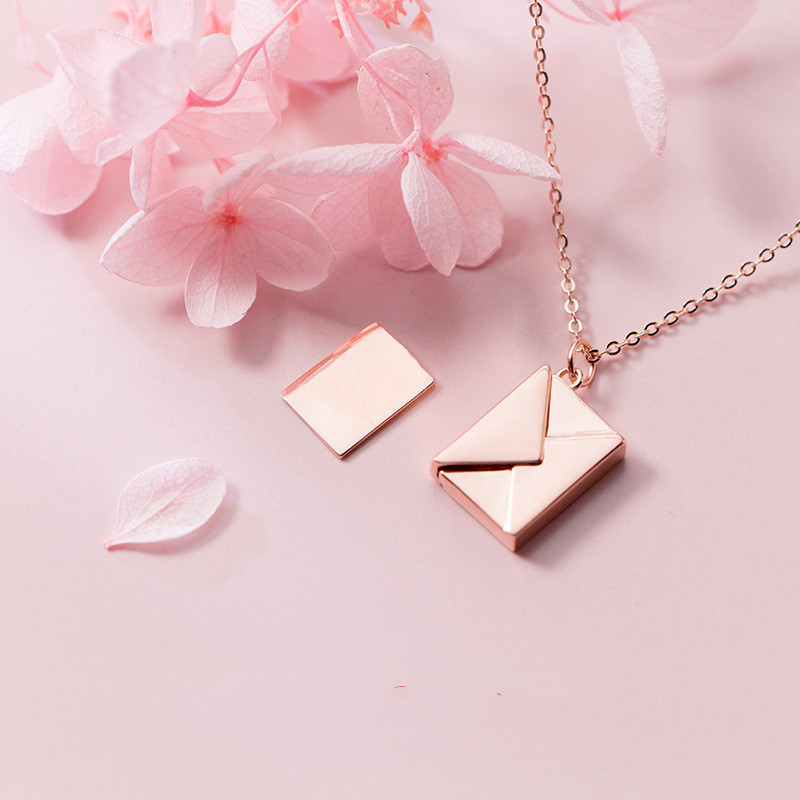 Lover Letter Pendant Envelop Necklace - Image 2