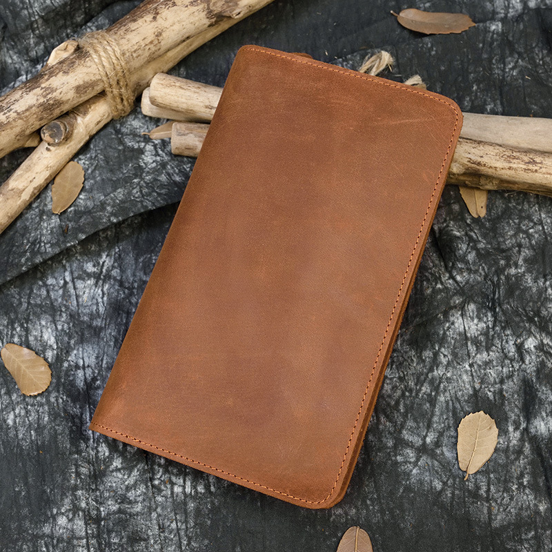 Crazy Horse Leather Double Zip Clutch - Image 6