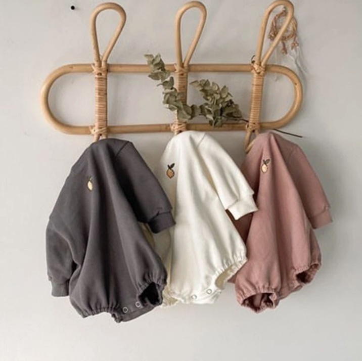Cute Baby Long-sleeved Pear Bag Fart Romper