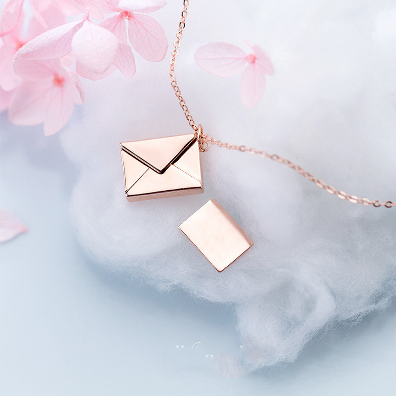 Lover Letter Pendant Envelop Necklace - Image 4