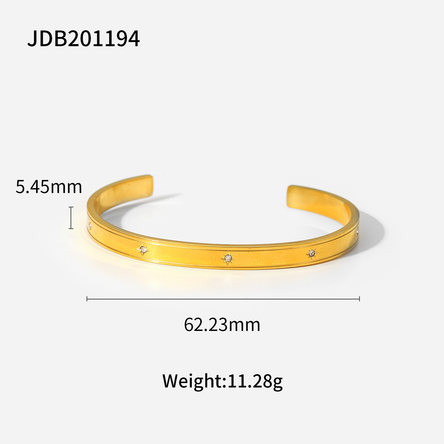 Gold-plated Stainless Steel Bracelets With Zirconia - Image 2