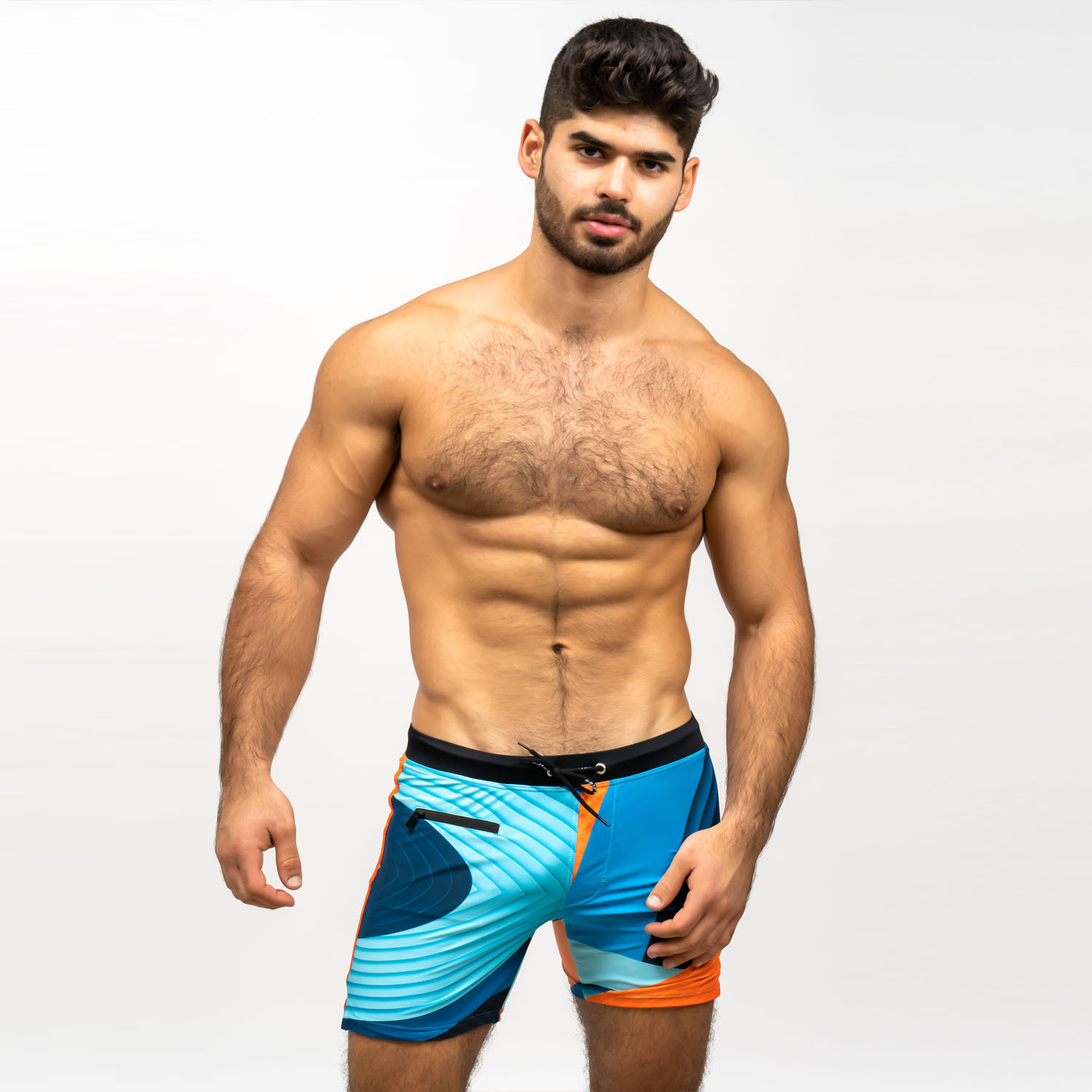 Quick Dry Loose Boxer Zip Swim Shorts - Image 2