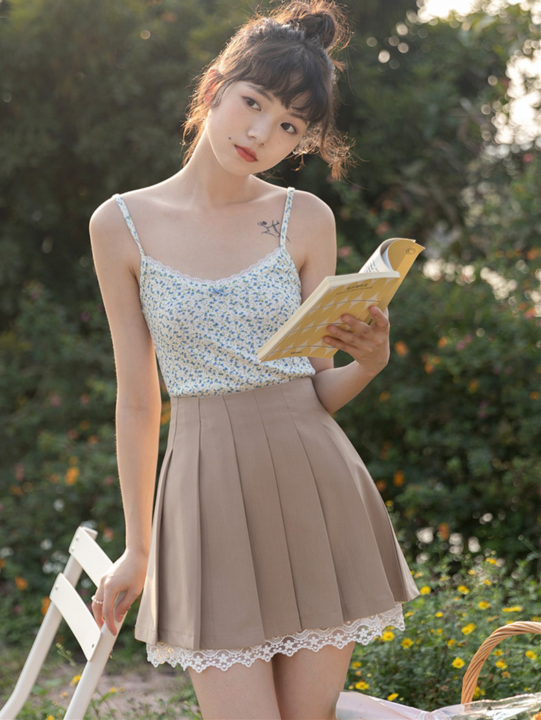 New Pleated Petite Women's Skirt