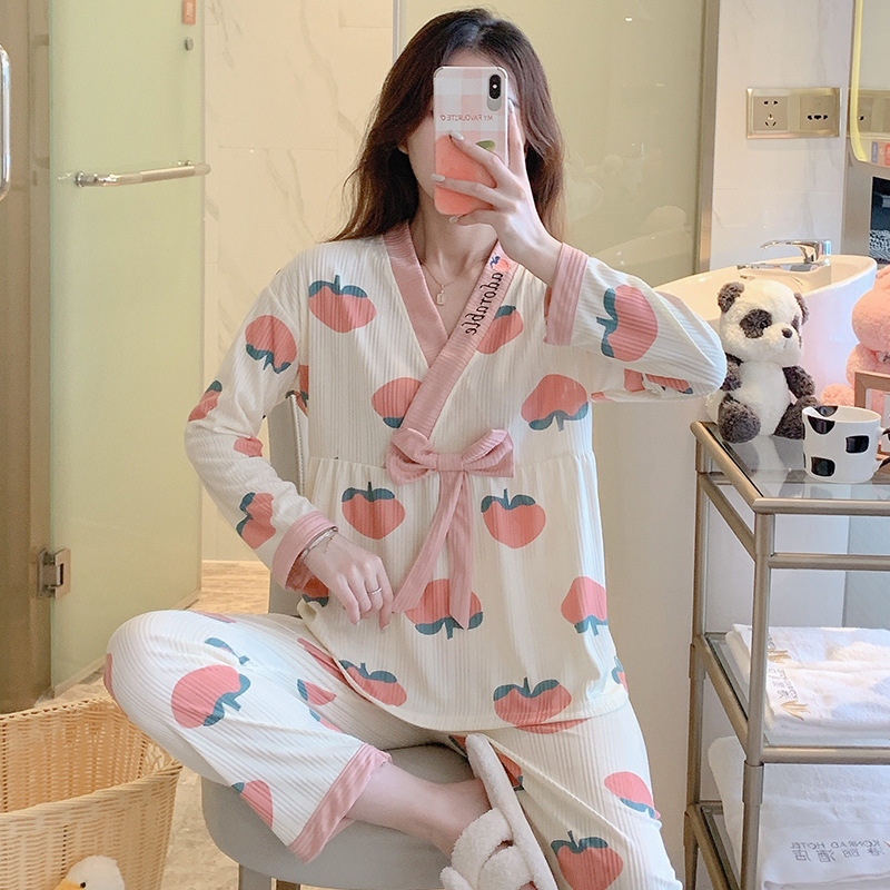 Women Sweet Peach Home Wear Suit