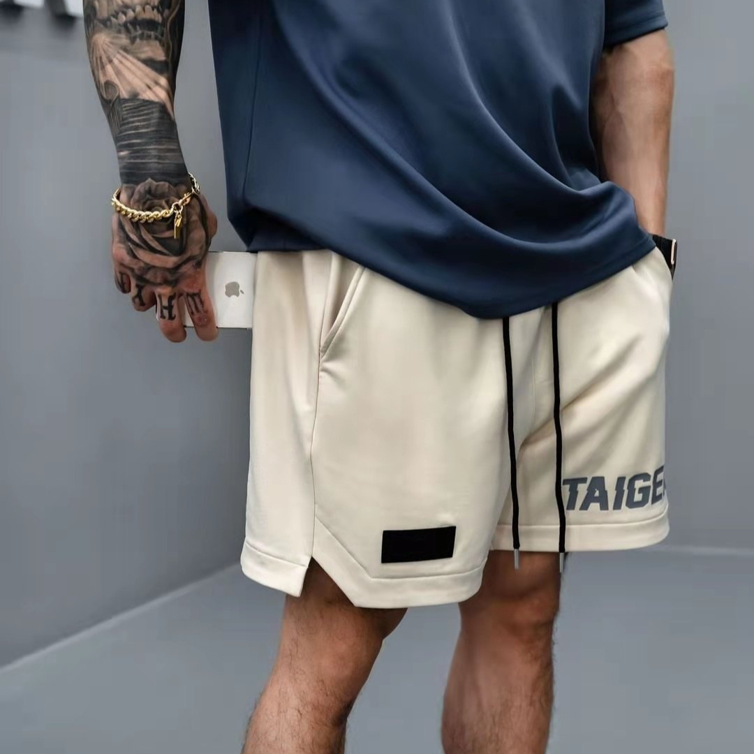 Loose Men's Side Zipper Running Shorts