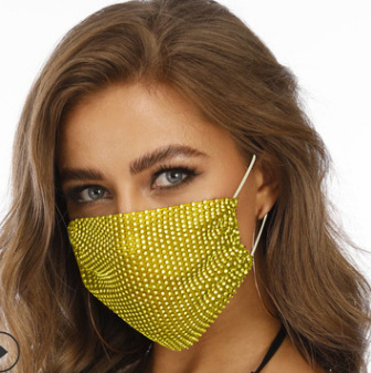 Fishnet-Shaped Star Rhinestone Mask - Image 4