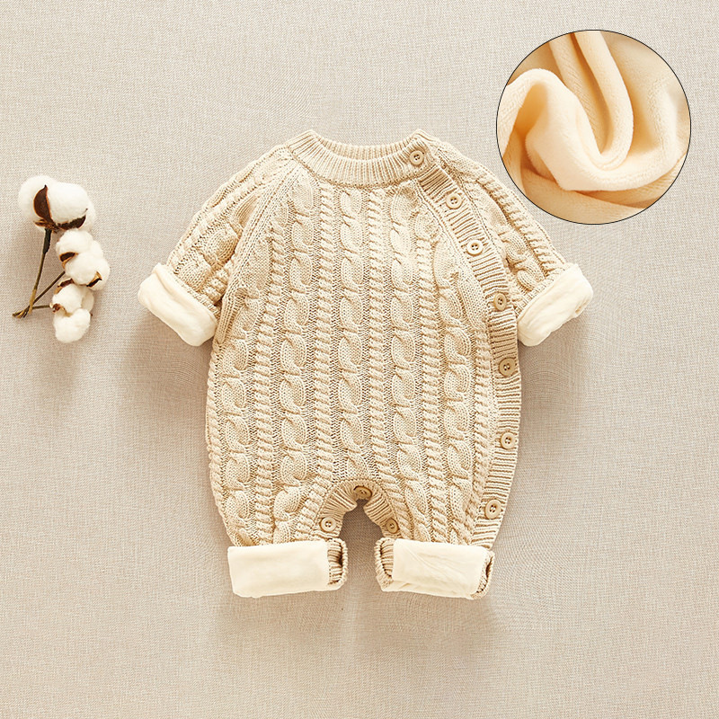 Newborn Baby Plus Velvet Bottoming Shirt