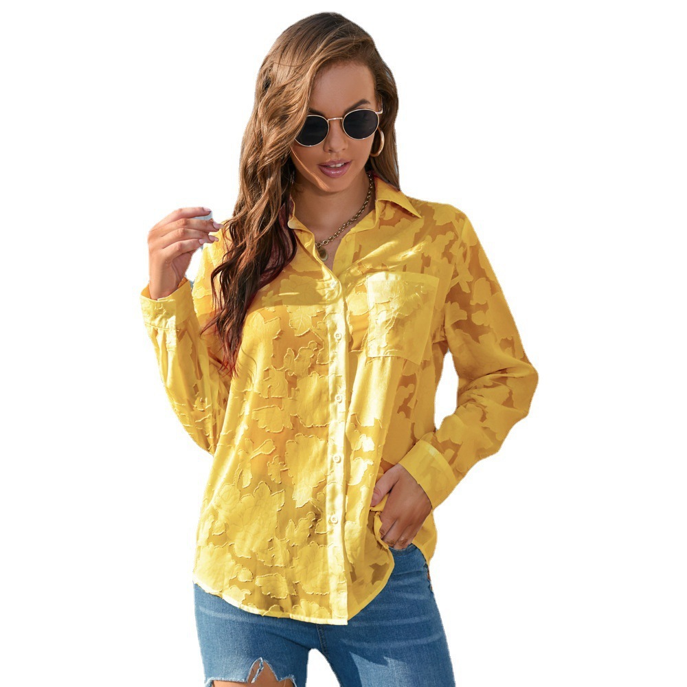 Loose Chiffon Shirt Top - Image 3