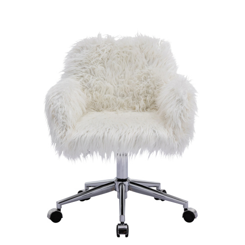 Modern Faux Fur Office Chairs - Image 6